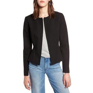 Halogen Zip-Front Peplum Jacket